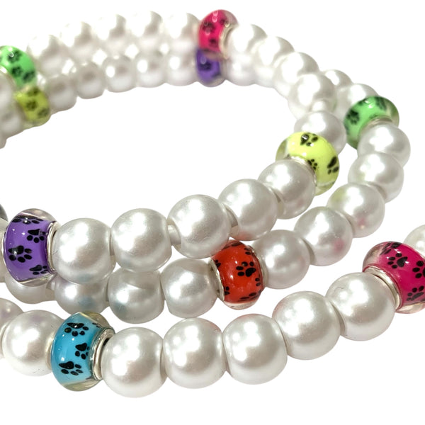 Beaded Phone Charger • Colorful Dog Paws